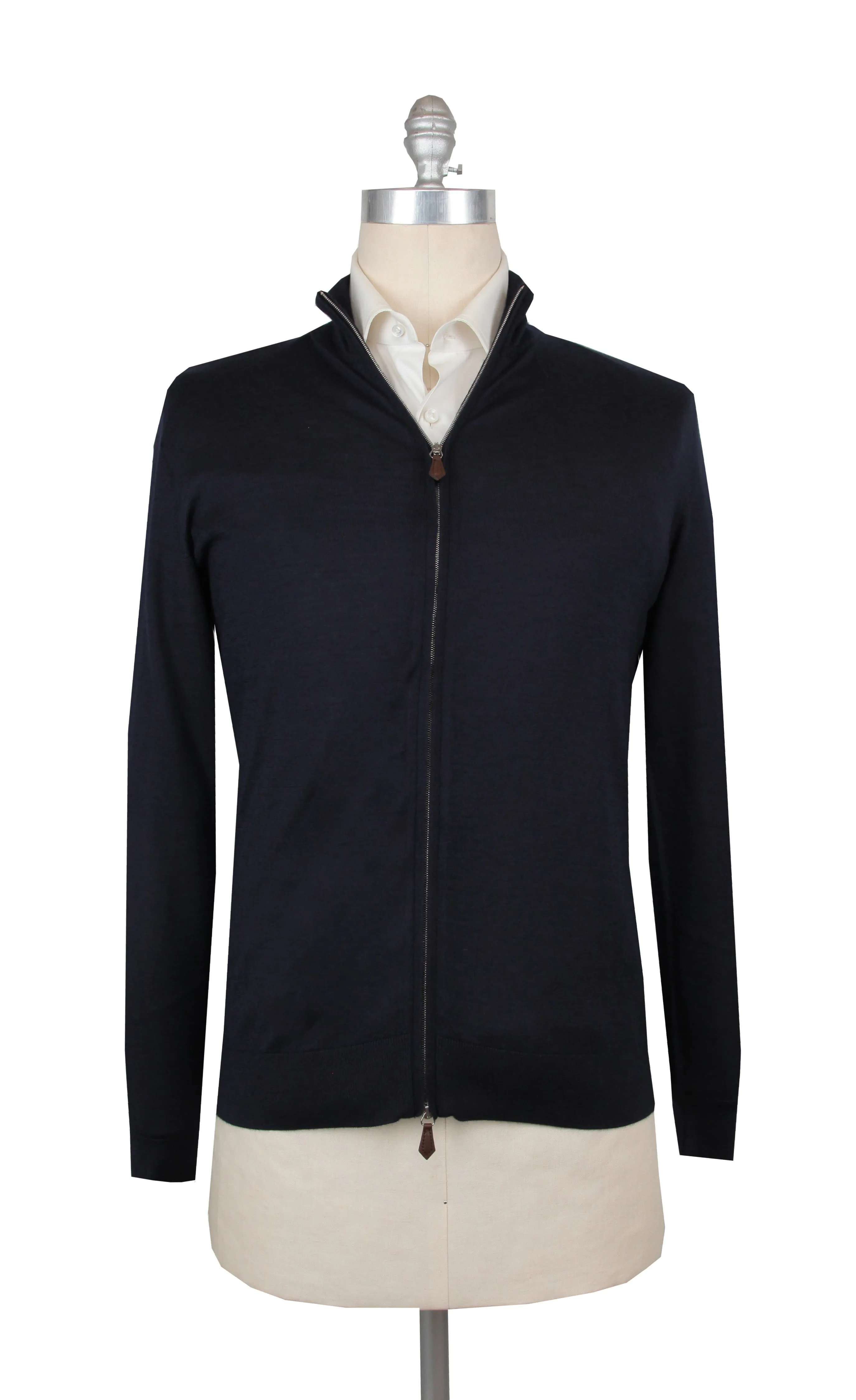 Fiori Di Lusso Navy Blue Funnel Jacket