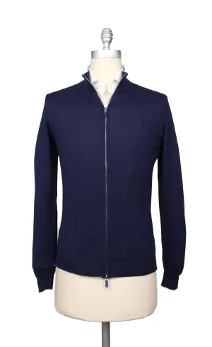 Fiori Di Lusso Navy Blue Funnel Sweater