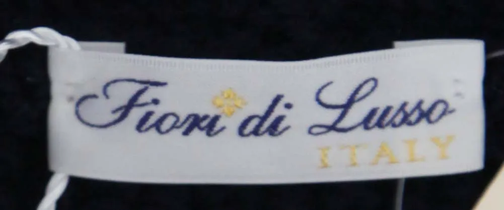 Fiori Di Lusso Navy Blue Shawl Sweater