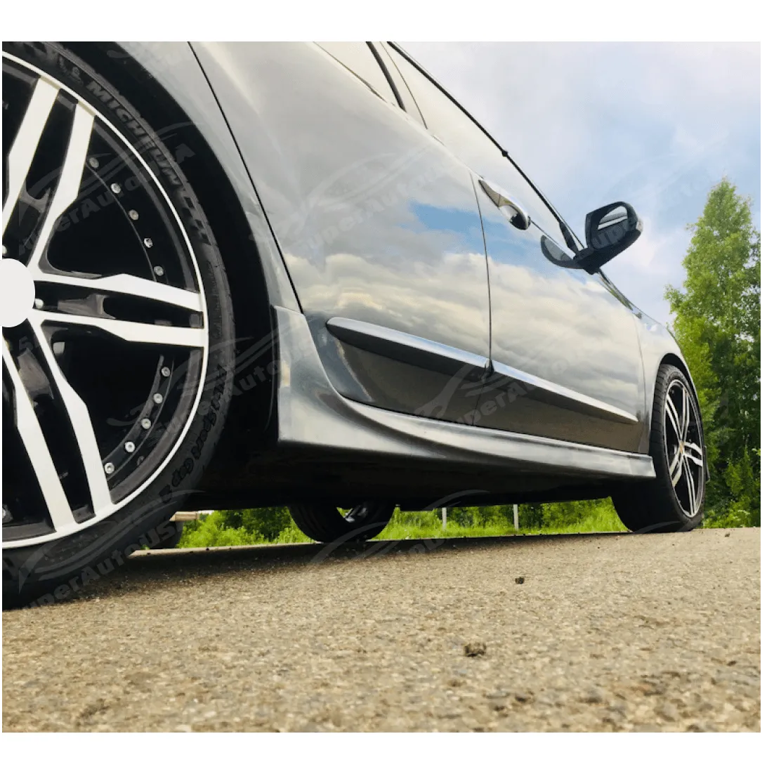 Fits Acura TSX 2009-2010 Type-S Style PU Front Lip Side Skirts Rear Bumper Body Kits