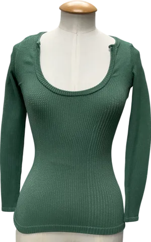 Free People Green Clean Slate Seamless Layering top  UK XS/S