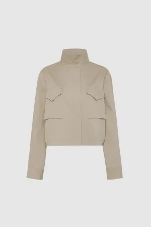 Friends With Frank The Esther Cropped Trench in Walnut