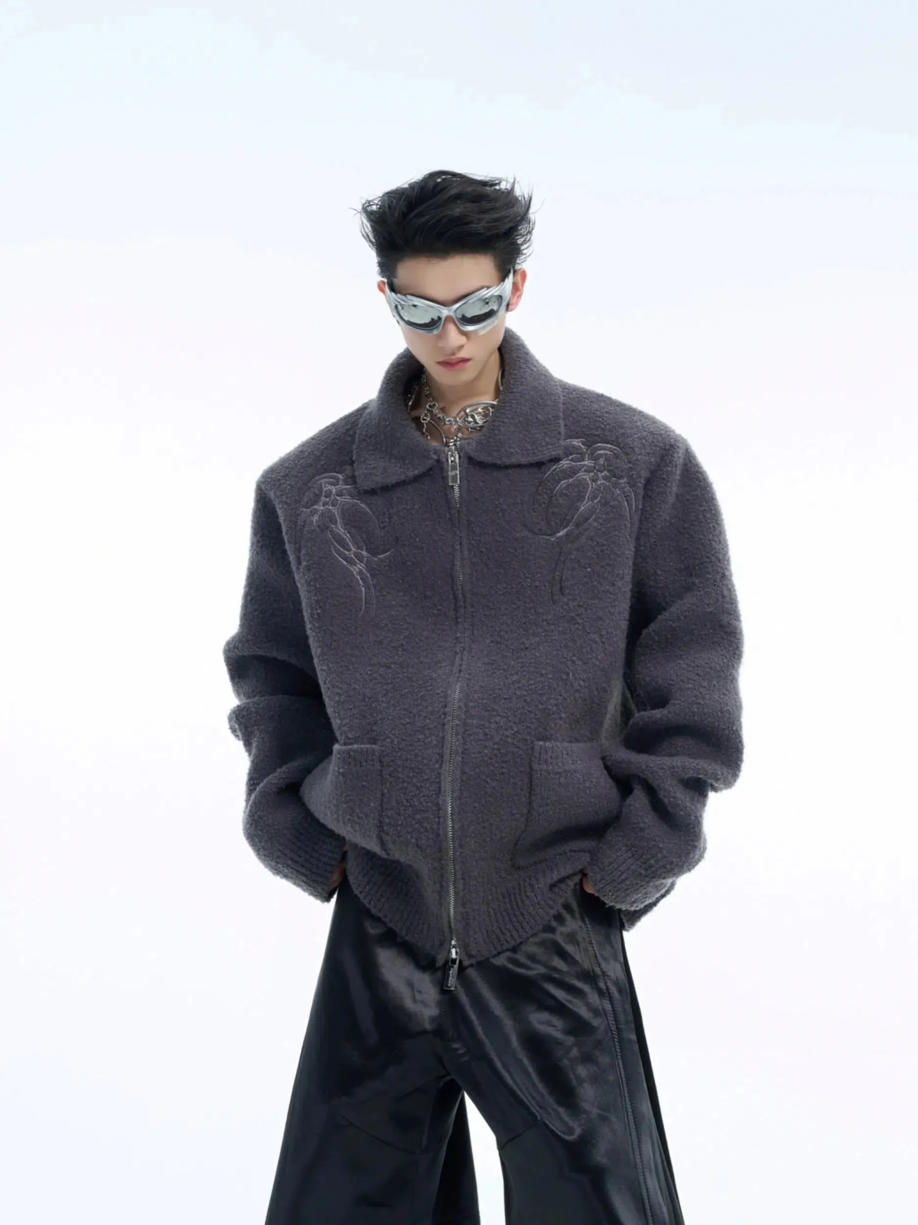 Front Zip Sweater with Pockets