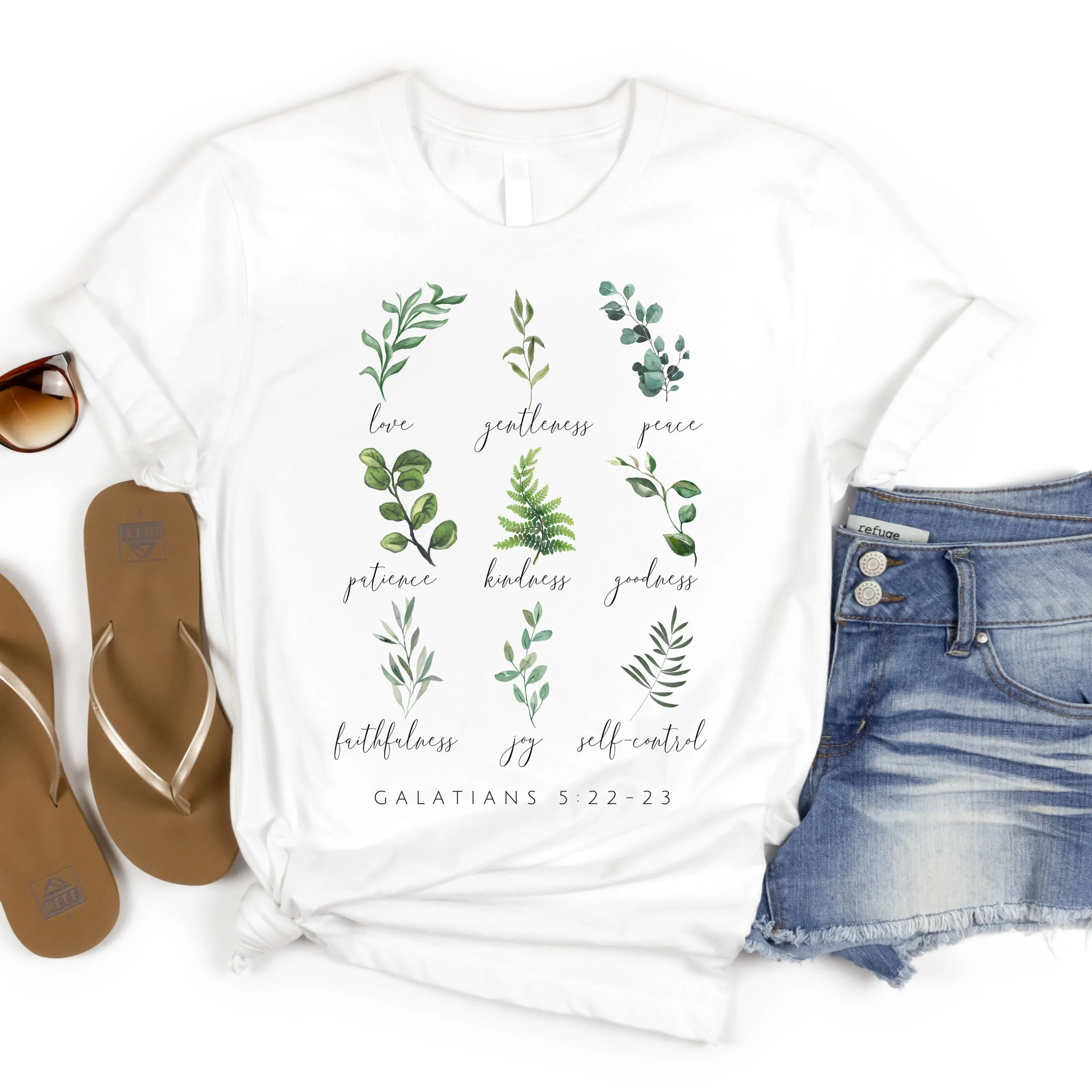 Fruit of the Spirit - Galatians 5:22-23 - Botanical T-Shirt