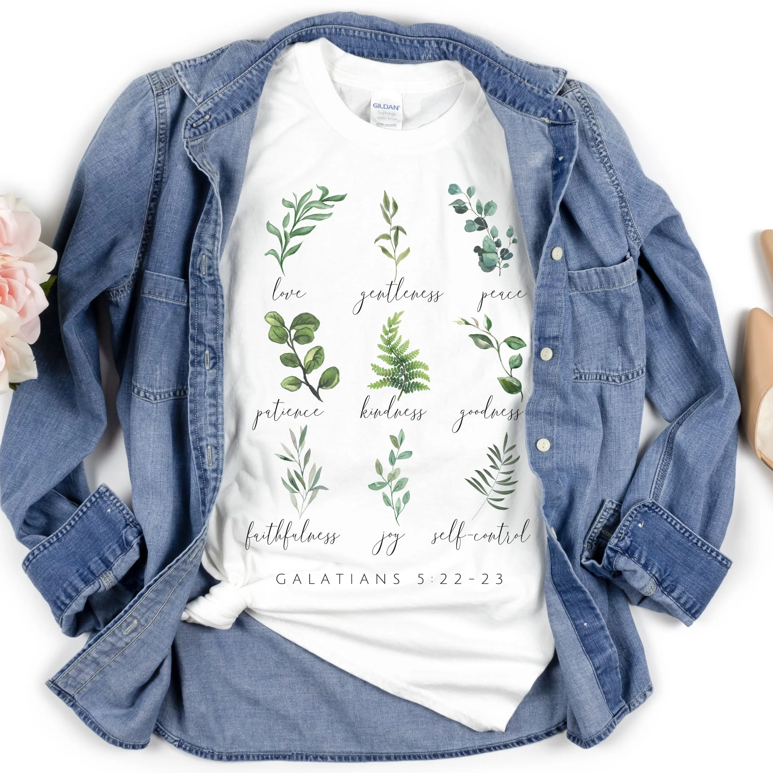 Fruit of the Spirit - Galatians 5:22-23 - Botanical T-Shirt