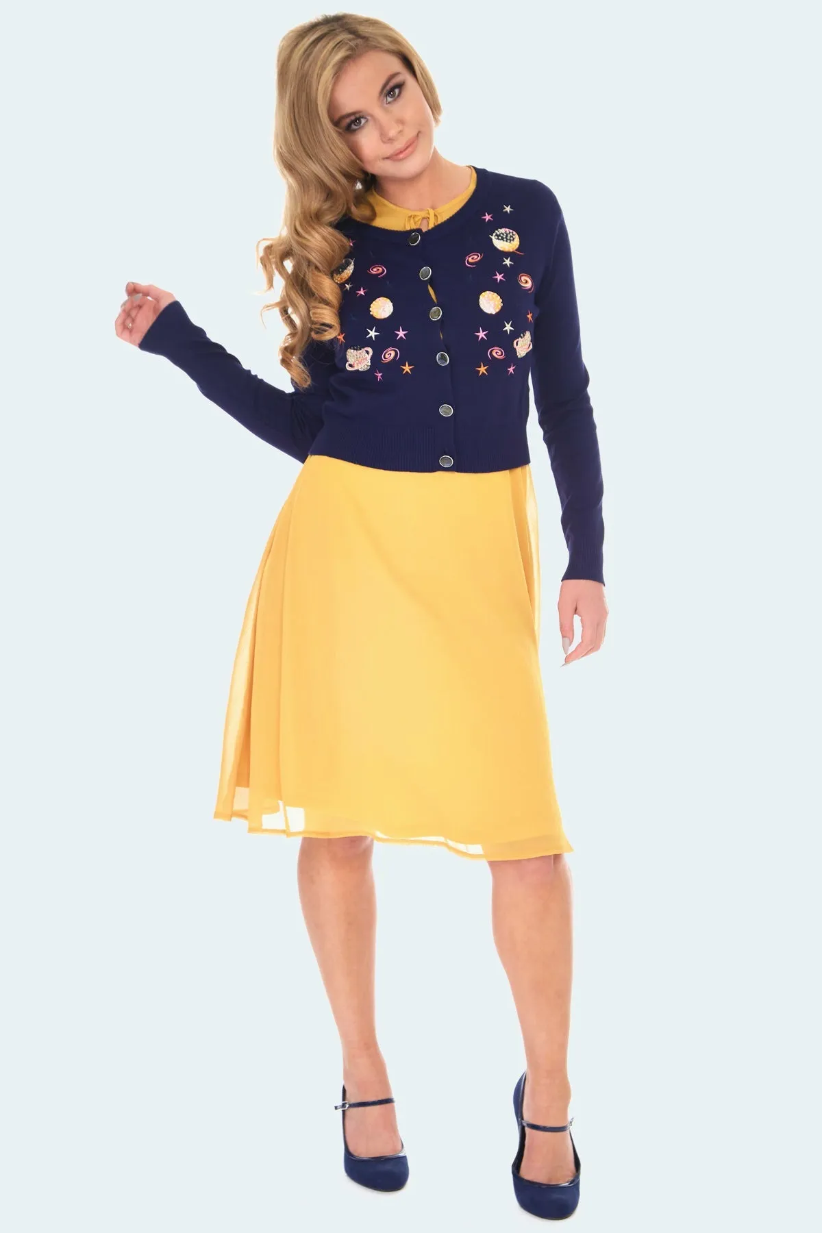 Galaxy Janet Cropped Cardigan