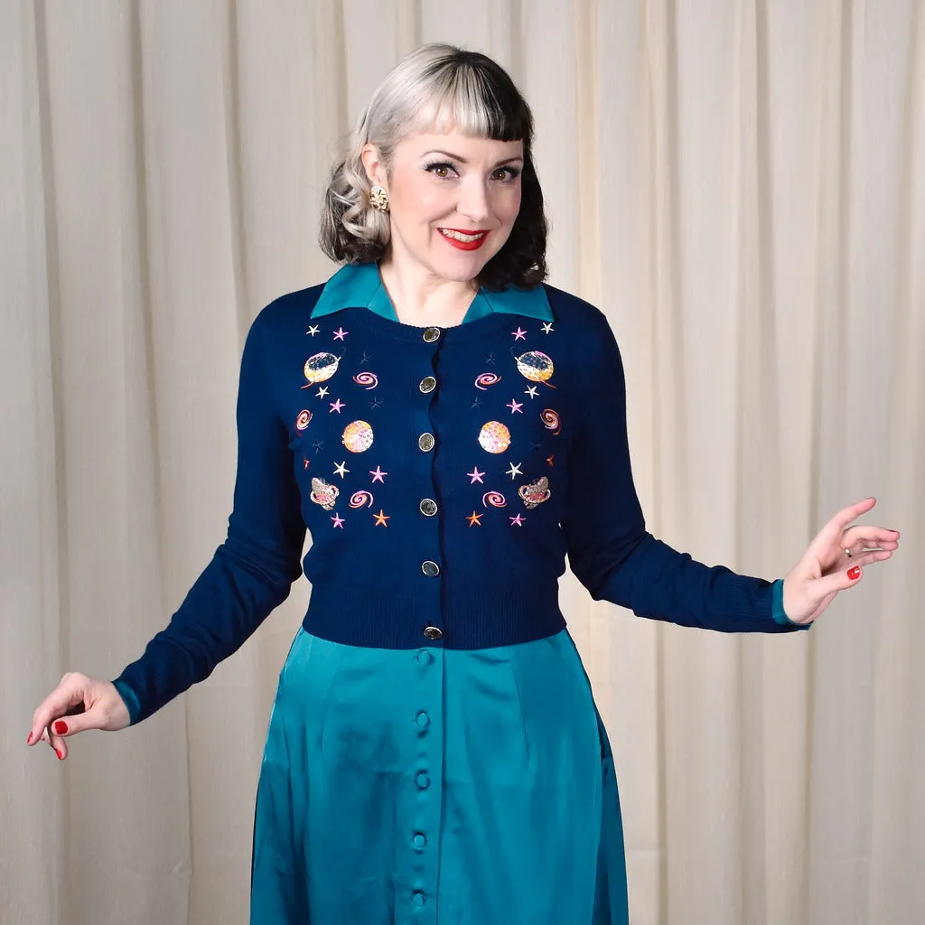 Galaxy Janet Cropped Cardigan