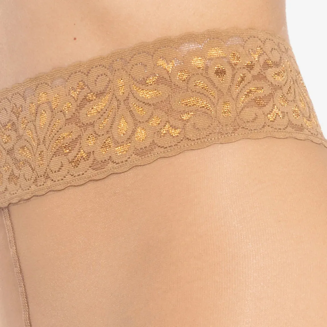Gatta Softi-Comfi 30 Den Tights – Elegant Lace Waistband & Satin Finish