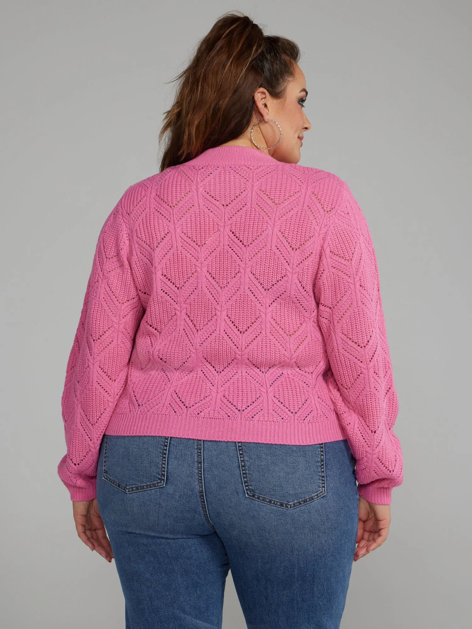 Geo Stitch Pullover Sweater