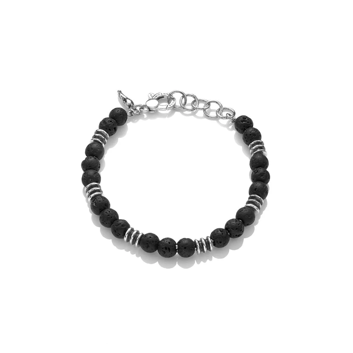 Giovanni Raspini Black Tris Black Silver 925 Lava Stone 10492