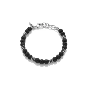 Giovanni Raspini Black Tris Black Silver 925 Lava Stone 10492