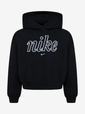 Girls NSW Club Fleece Boxy Hoodie in Black