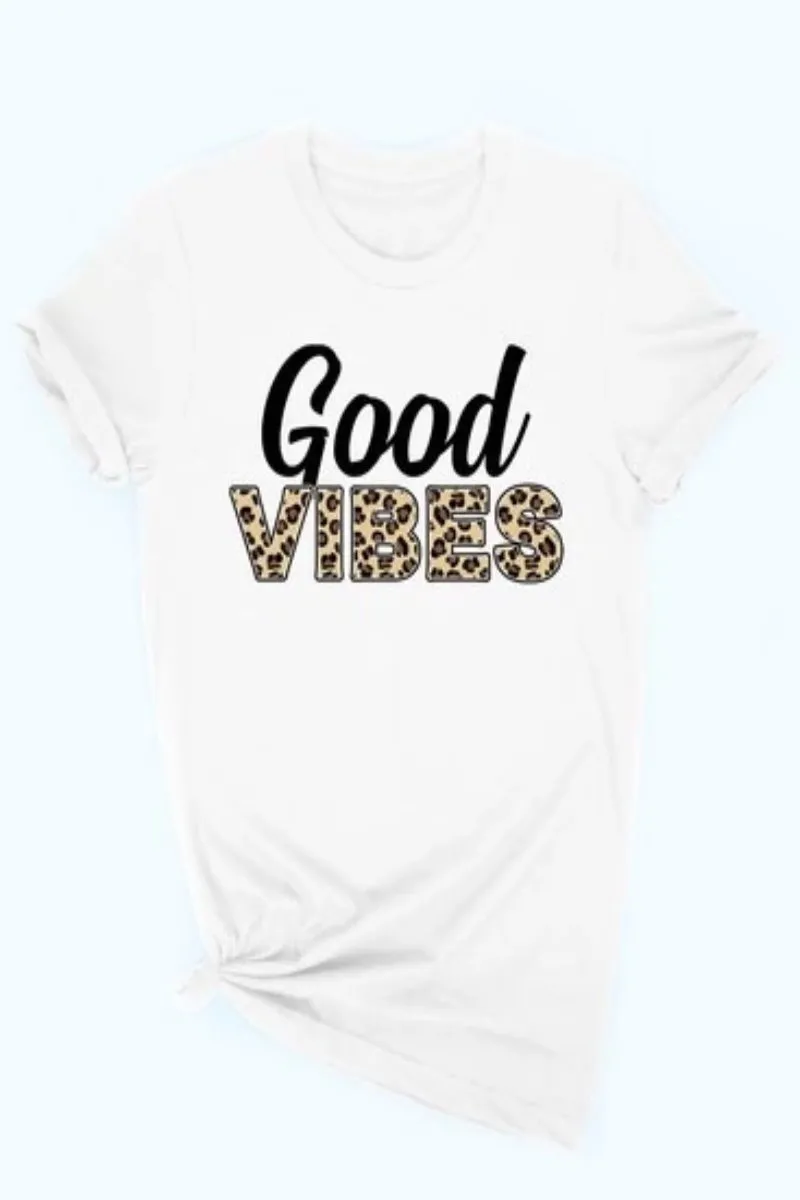 Good Vibes Animal Print Shirt