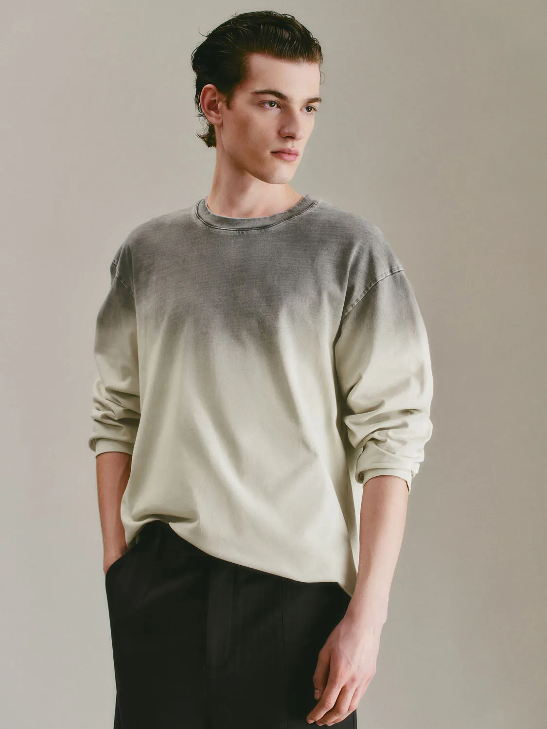 Gradient Color Long Sleeve T-Shirts