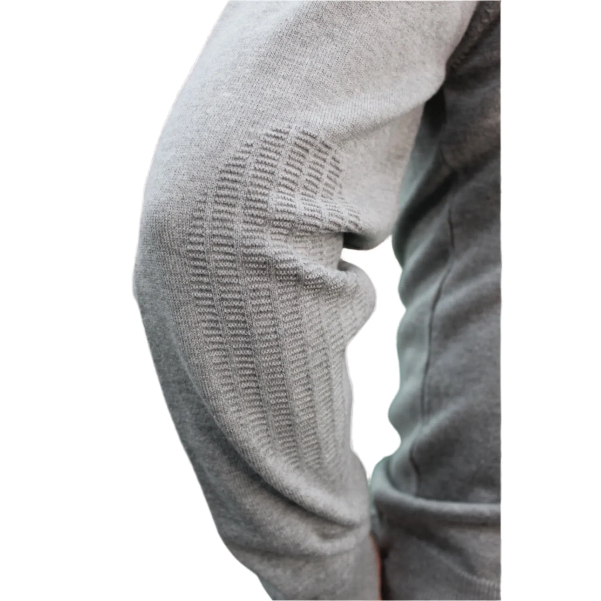 Gray - Crew Neck - Wool-   Essential  Sweater