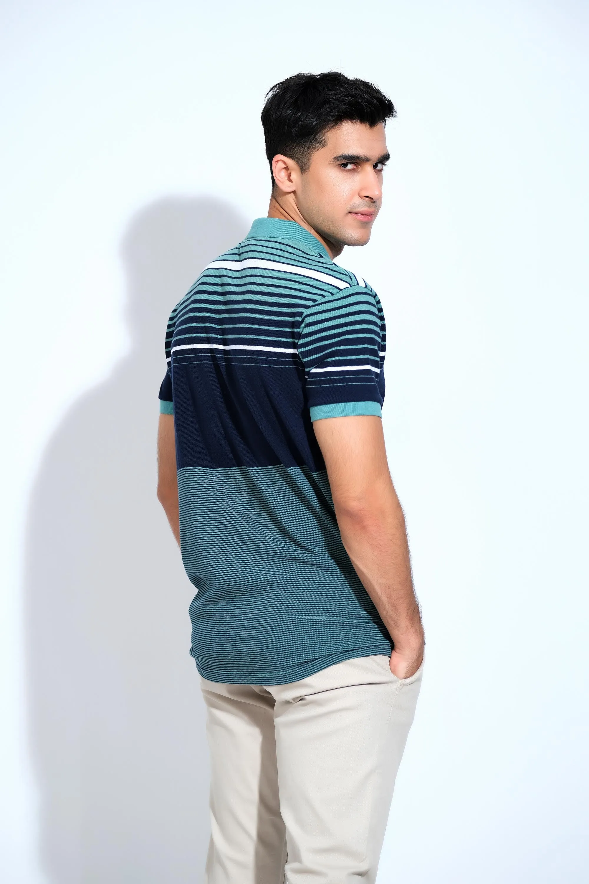 Green Strips Gents T-Shirt