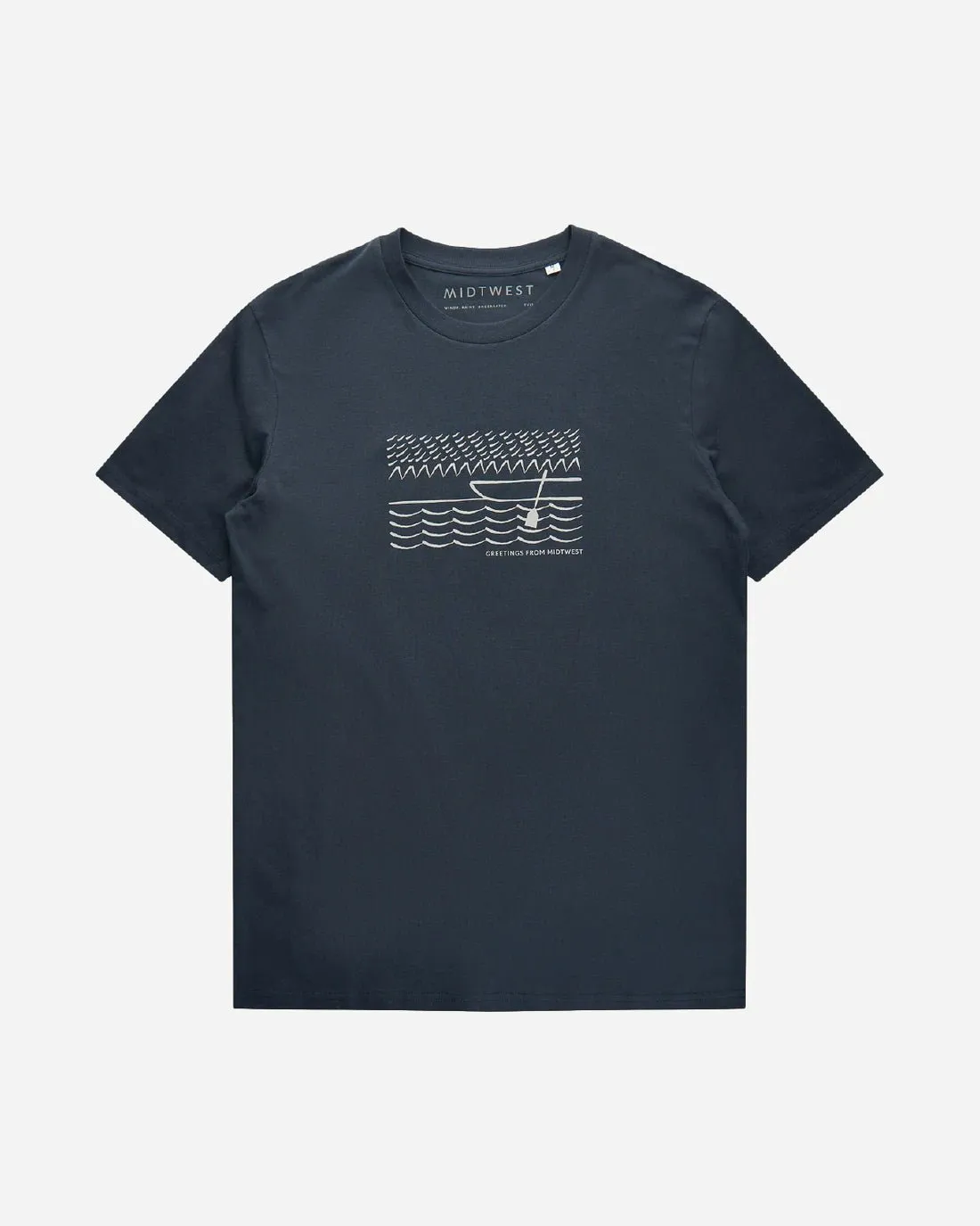 Greetings T-Shirt - Dust Blue