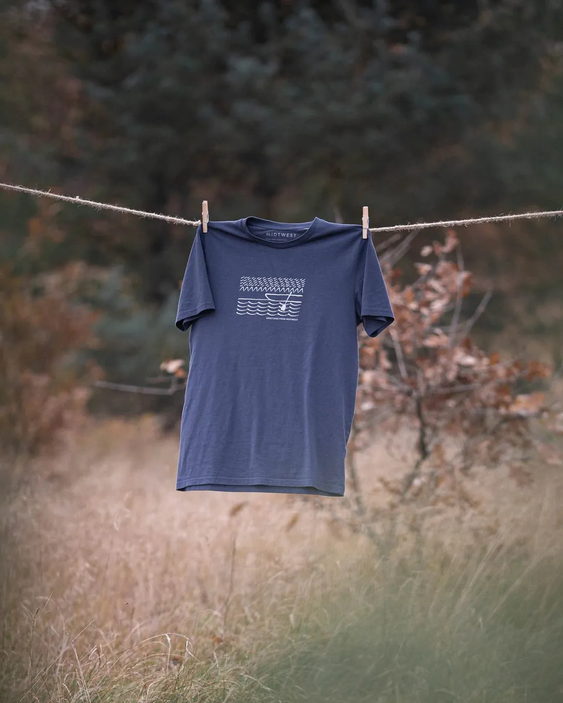 Greetings T-Shirt - Dust Blue