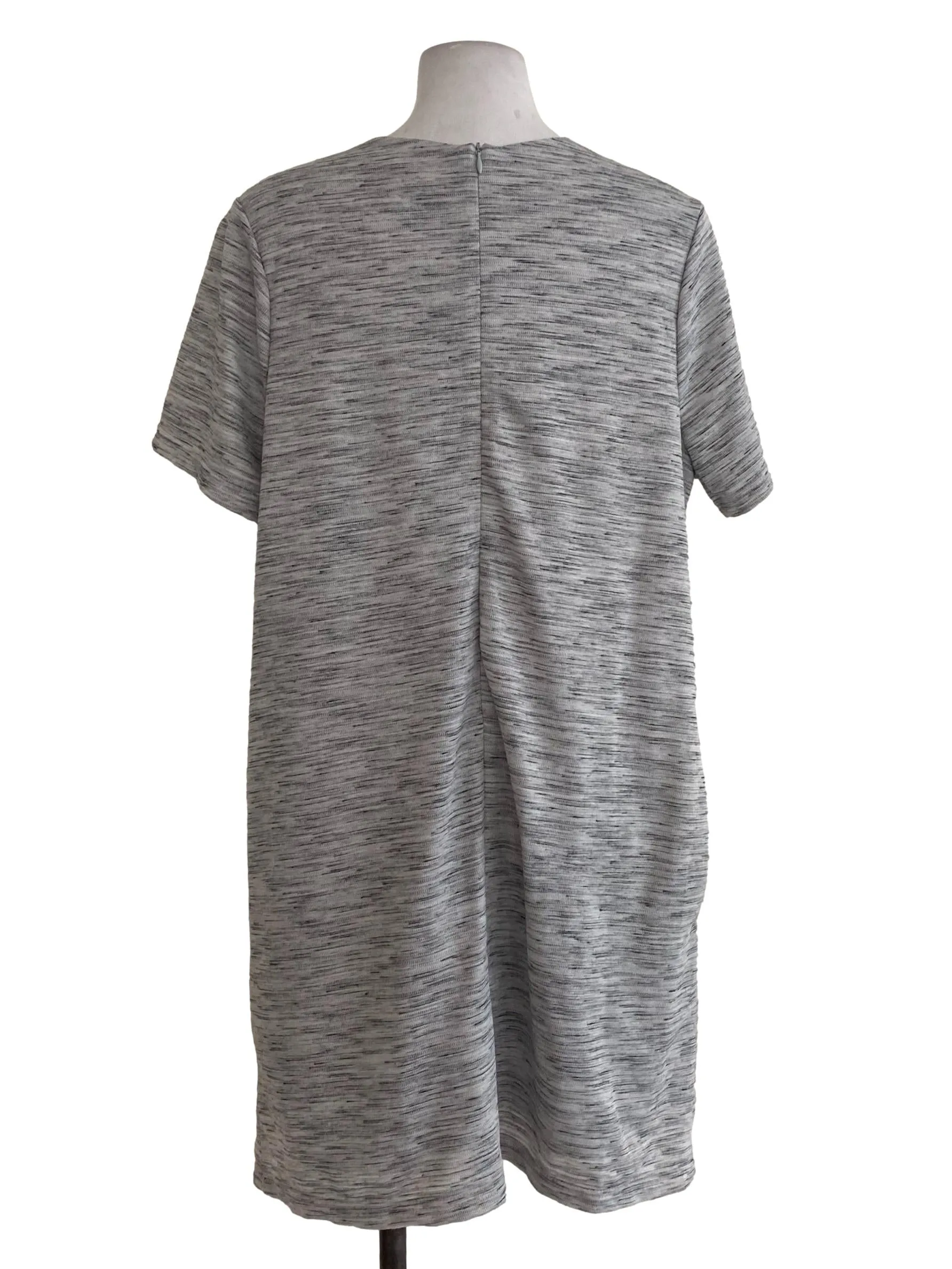 Grey Textured Tee Dress