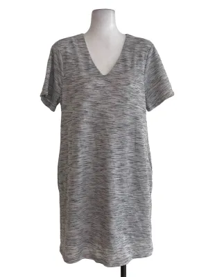 Grey Textured Tee Dress