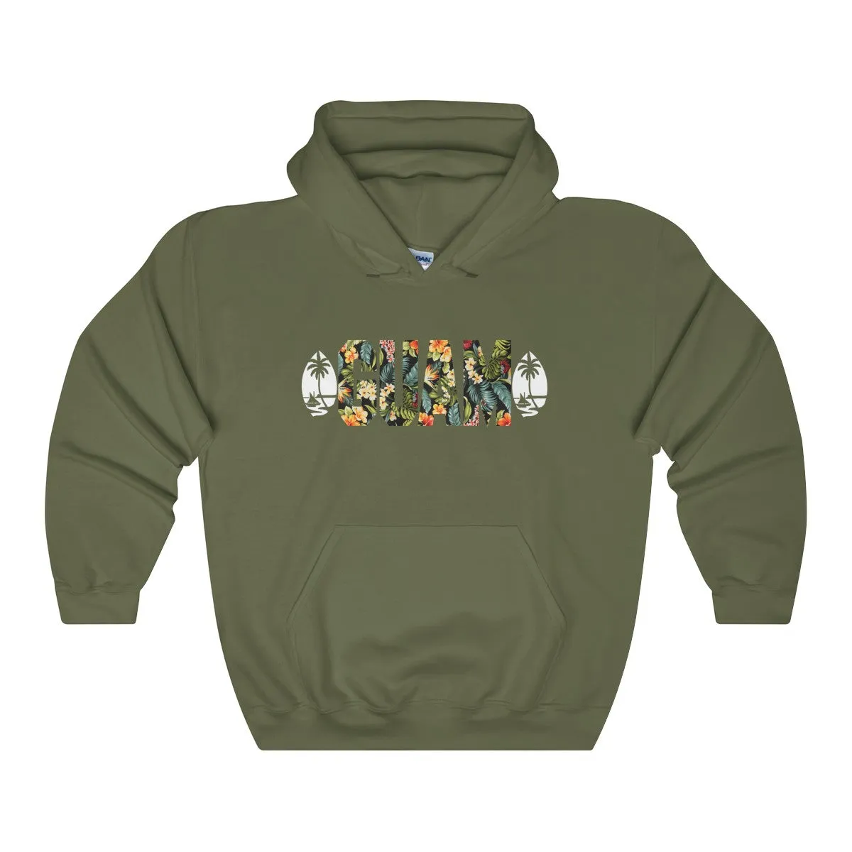 Guam Floral Hoodies Dark Colors.