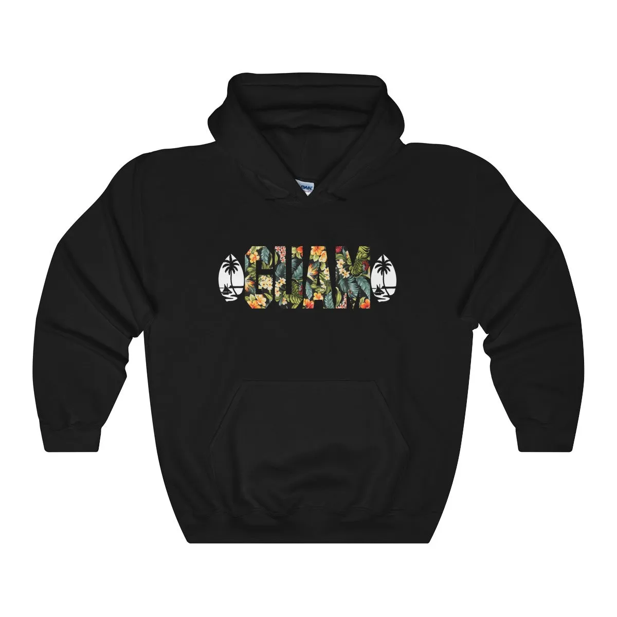 Guam Floral Hoodies Dark Colors.