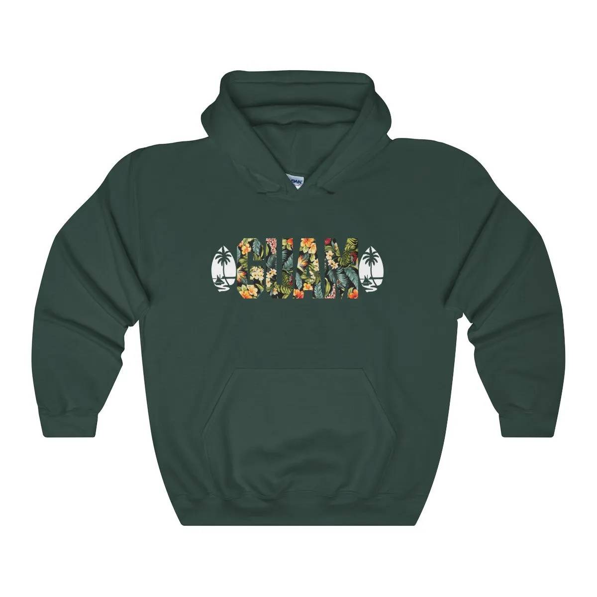 Guam Floral Hoodies Dark Colors.