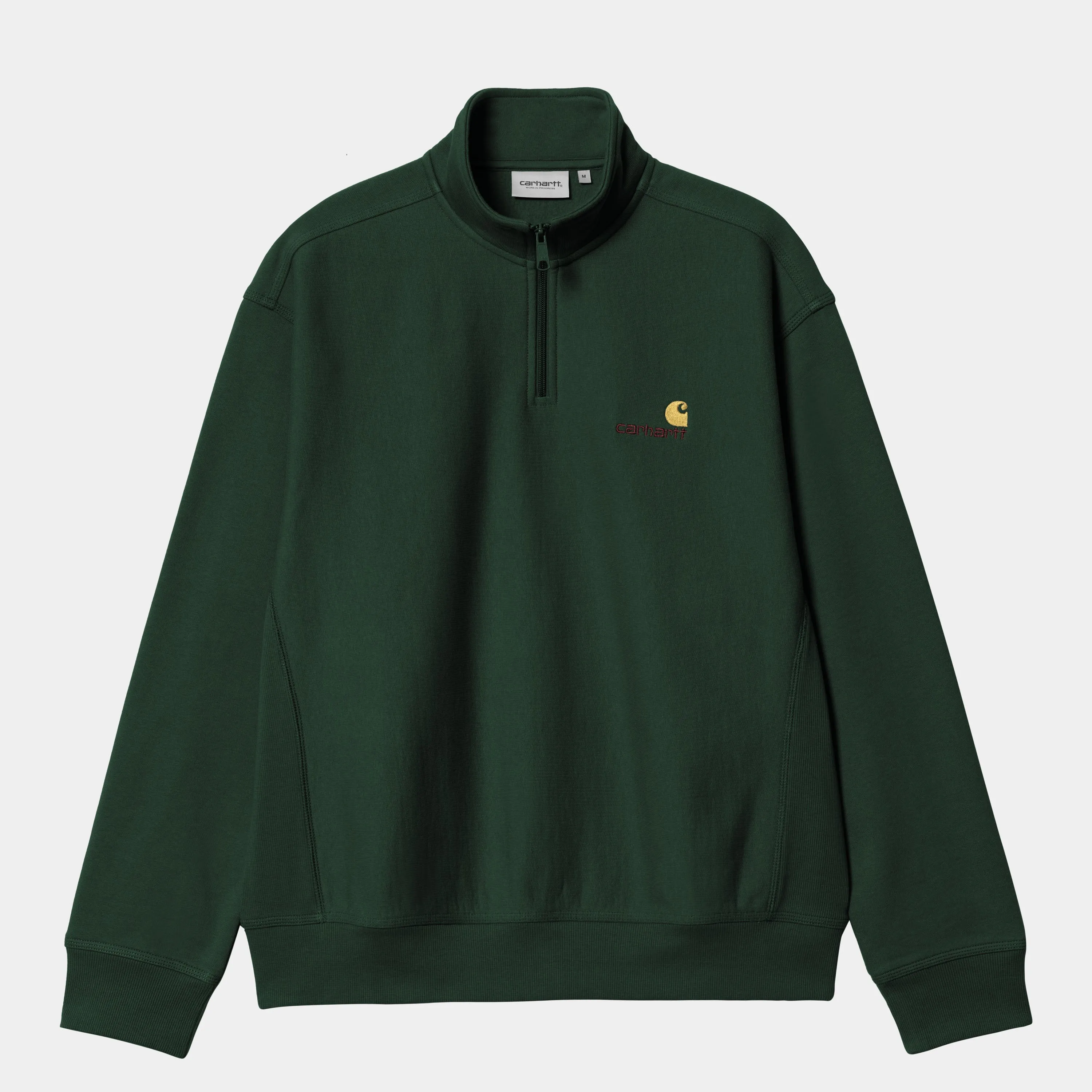 Half Zip American Script Sweat - Conifer