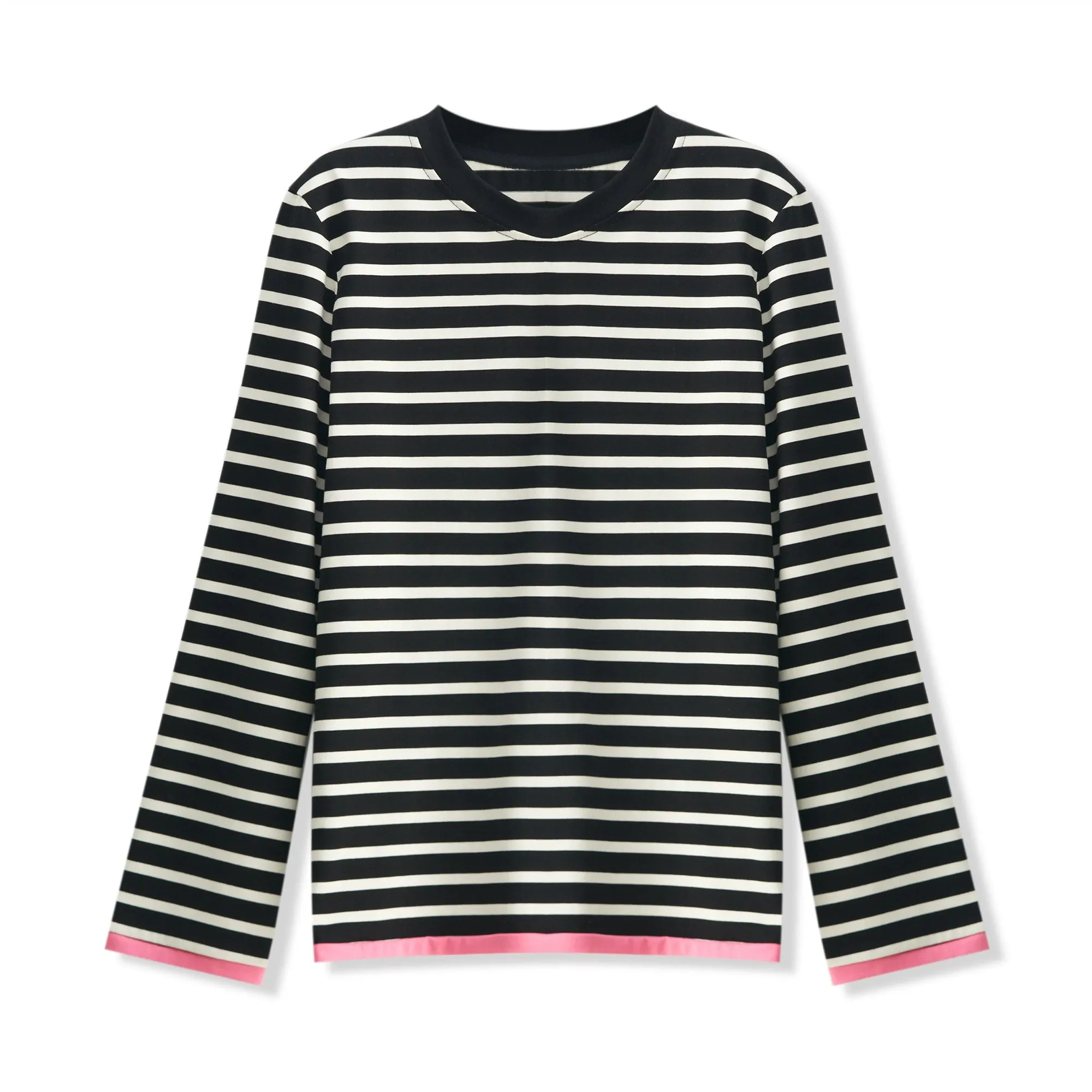 Heavy Weave Striped Long Sleeve Top