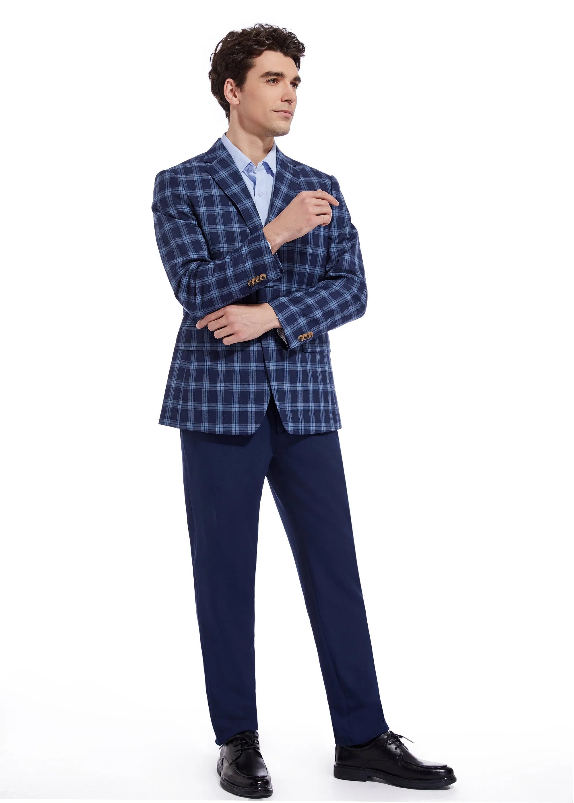 Hechter Paris Navy Plaid Sportcoat