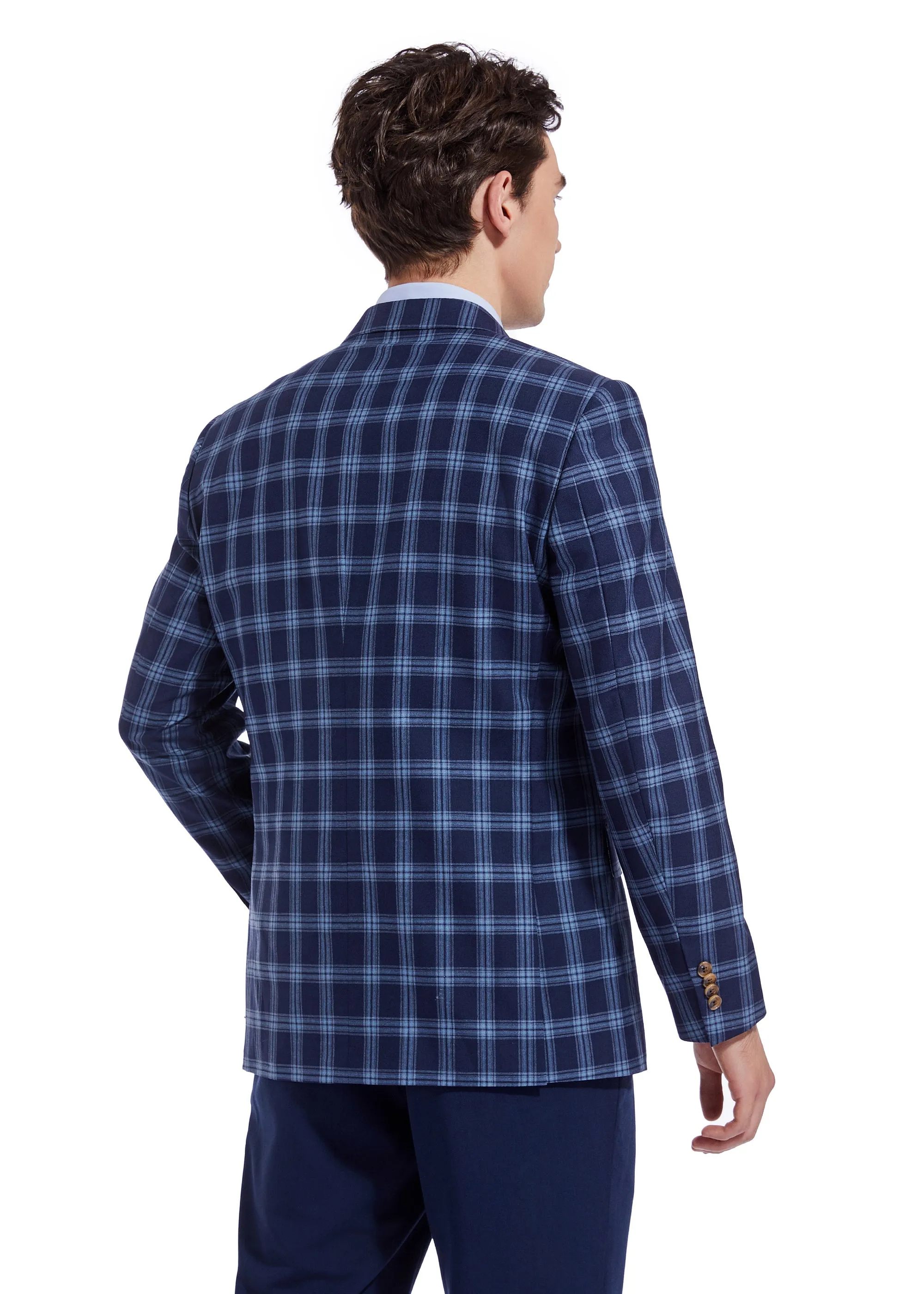 Hechter Paris Navy Plaid Sportcoat