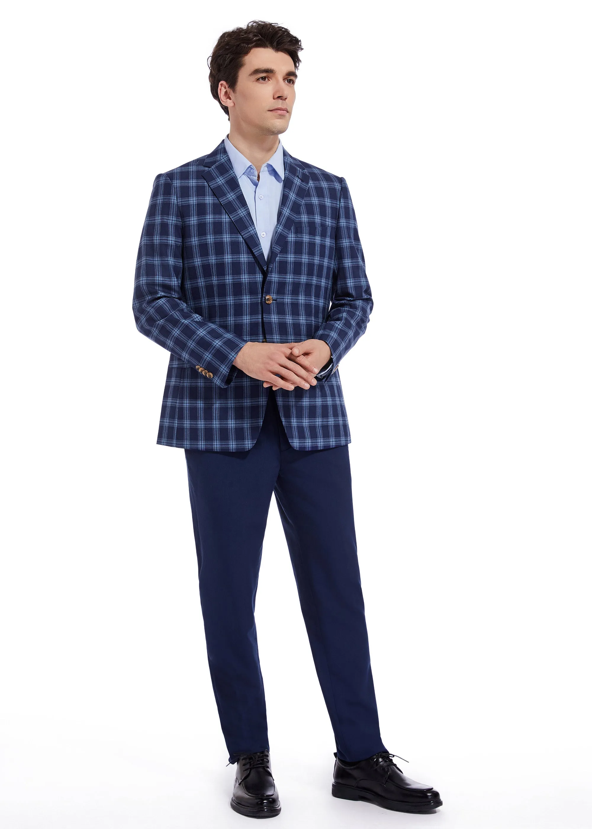 Hechter Paris Navy Plaid Sportcoat