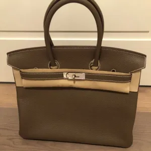 Hermès Birkin 35 Etoupe Taurillon Clemence Palladium Hardware PHW