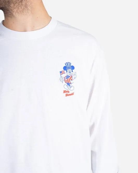 Hey There LS Tee - White