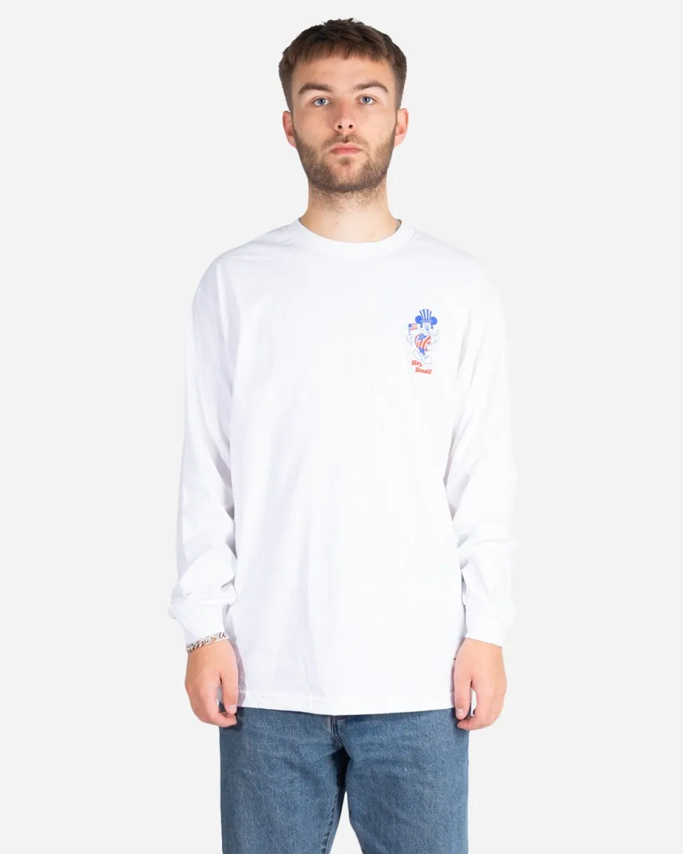 Hey There LS Tee - White