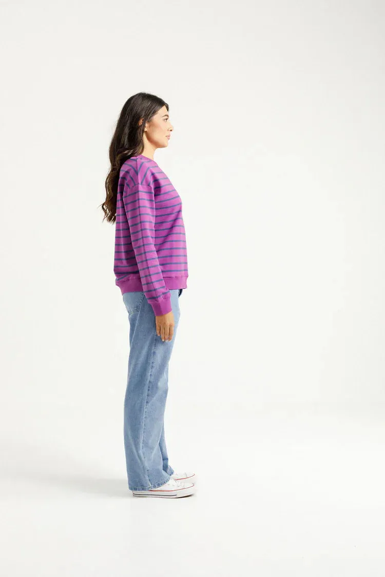 Home-lee  Kayla Crew - Hyacinth Stripe