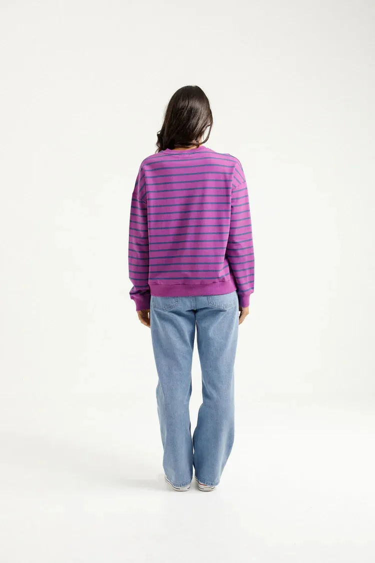 Home-lee  Kayla Crew - Hyacinth Stripe