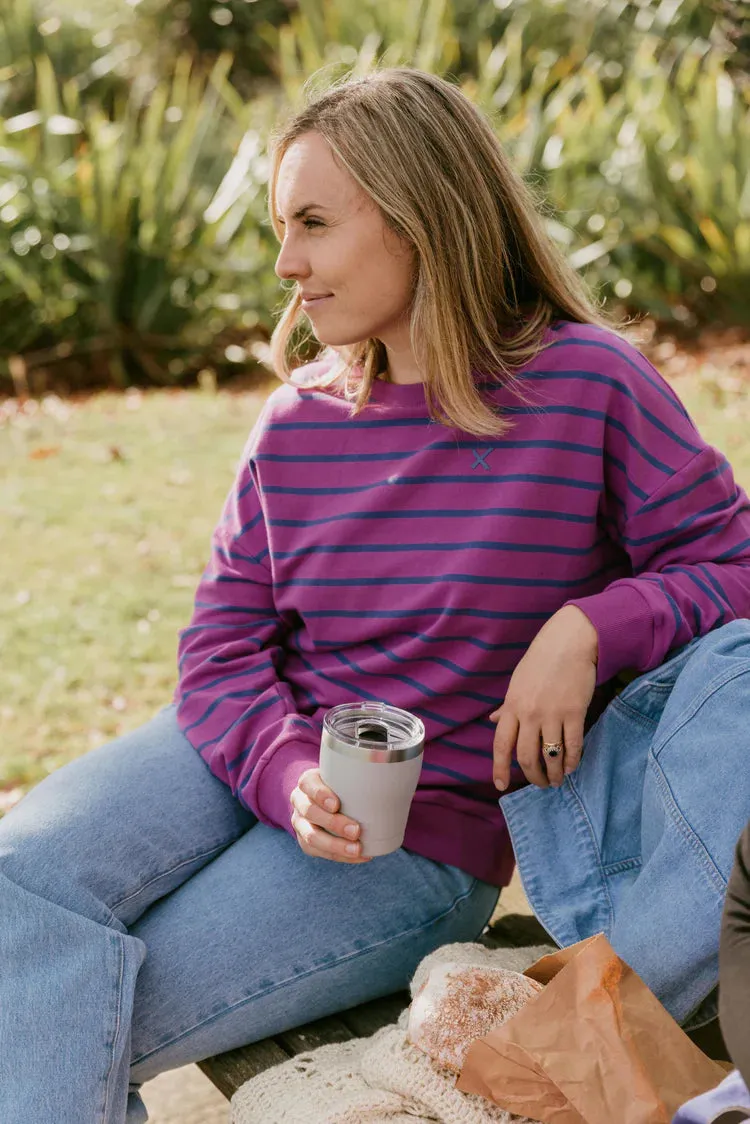 Home-lee  Kayla Crew - Hyacinth Stripe