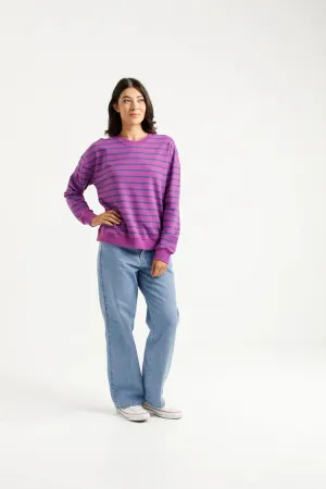 Home-lee  Kayla Crew - Hyacinth Stripe