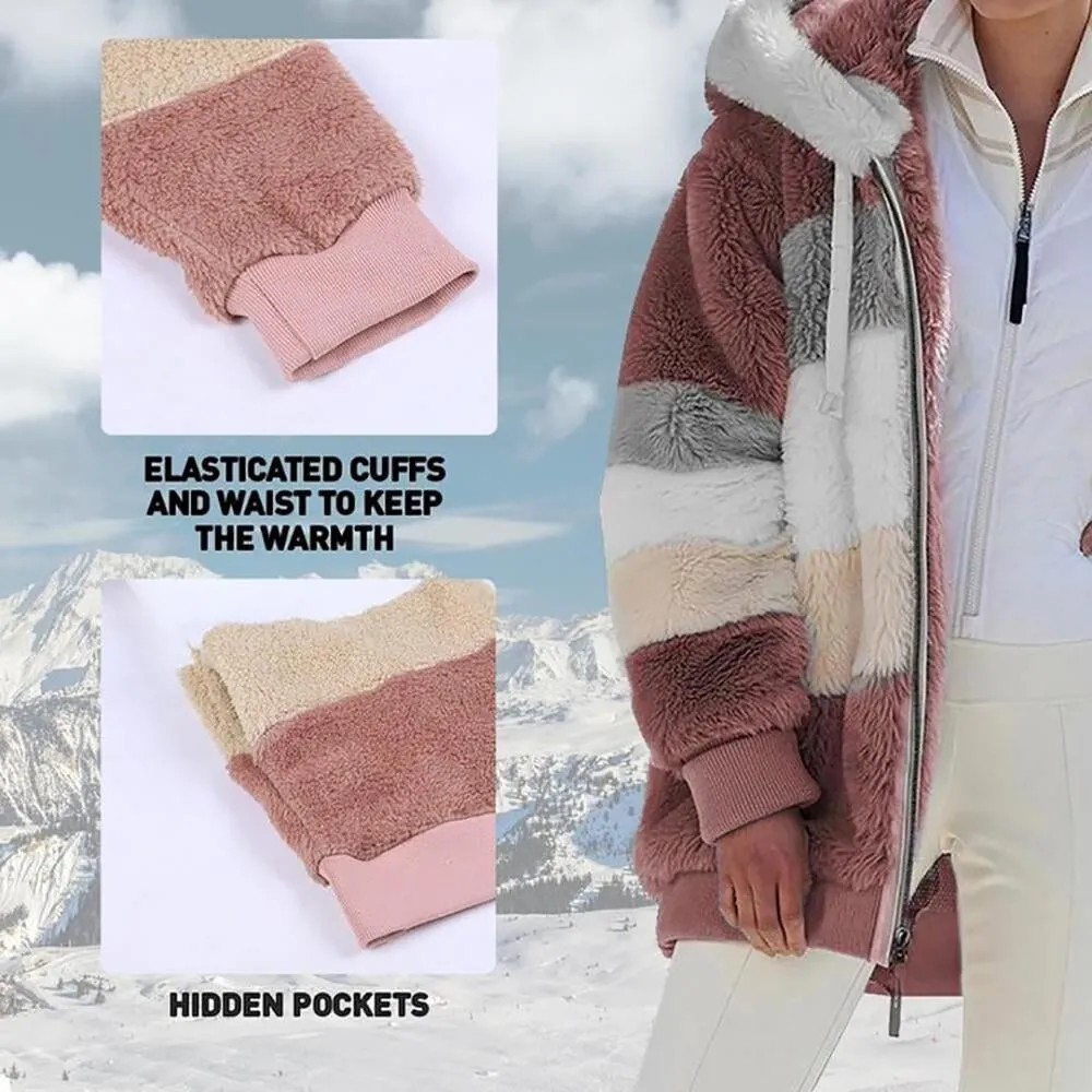 🔥HOT SELL-🐑RCONTRASTING PLUSH COAT🎁SPECIAL OFFER