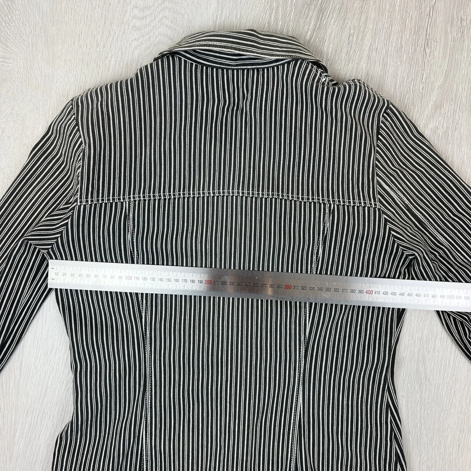 Howard Showers Womens Cropped Button Up Biker Style Jacket Size 10