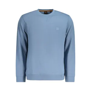 Hugo Boss Light Blue Cotton Men Sweater