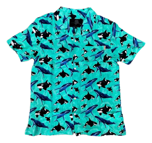 Humpback and Orca Alaska Hawaiian Shirt