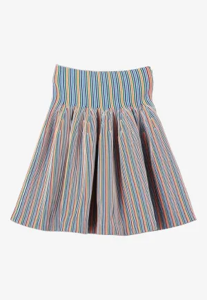 Hypha Striped Mini Flared Skirt