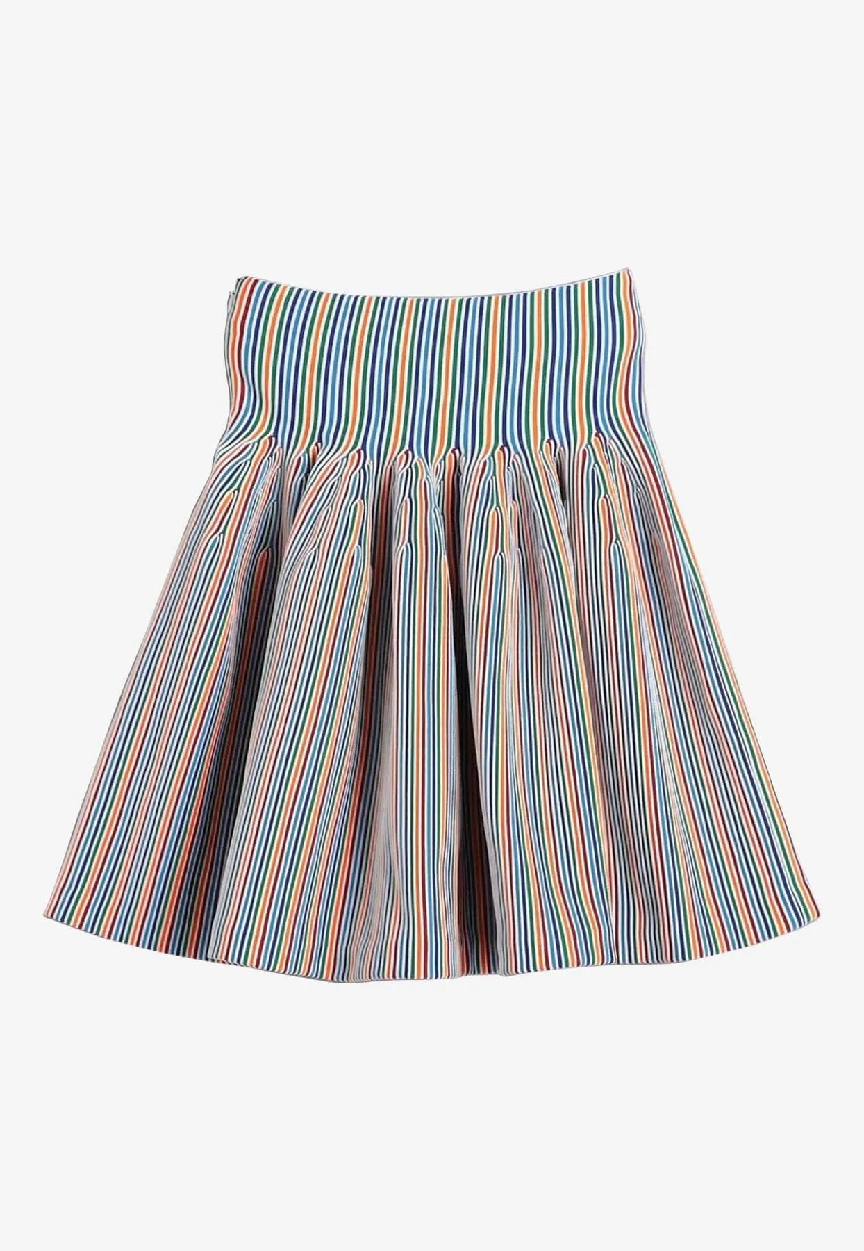 Hypha Striped Mini Flared Skirt