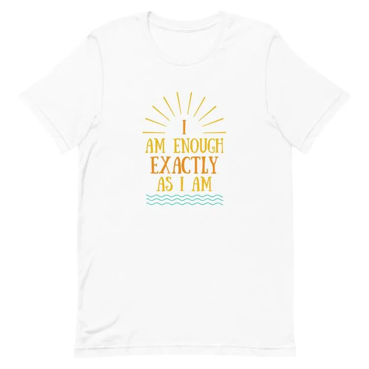 I AM ENOUGH VINTAGE Custom Inspirational Graphic T-Shirt for Women