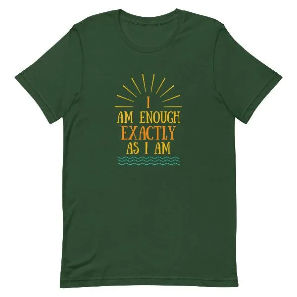 I AM ENOUGH VINTAGE Custom Inspirational Graphic T-Shirt for Women