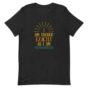 I AM ENOUGH VINTAGE Custom Inspirational Graphic T-Shirt for Women