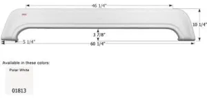 Icon 01813 Fender Skirt (Various Dutchmen Brands), Polar White