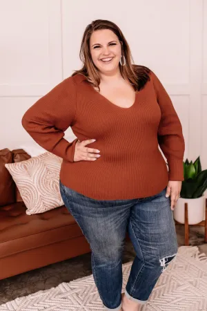 I'll Huff And I'll Puff Sweater in Copper